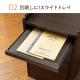 木製デスクワゴン(引き出し2段・スライドトレイ・天板収納・木製・チェスト・キャビネット・キャスター付き)