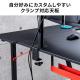 【アウトレット】ゲーミングデスク 幅180cm コの字 クランプ対応 タップトレー フック付き