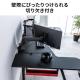 【アウトレット】ゲーミングデスク 幅180cm コの字 クランプ対応 タップトレー フック付き