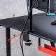 【アウトレット】ゲーミングデスク 幅180cm コの字 クランプ対応 タップトレー フック付き