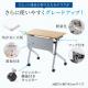 【アウトレット】折りたたみテーブル 学習塾机 天板幅100cm 天板奥行60cm キャスター付き 中棚付き 幕板付き 木目調 選挙グッズ ホワイト 100-FD019W