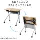 【アウトレット】折りたたみテーブル 学習塾机 天板幅100cm 天板奥行60cm キャスター付き 中棚付き 幕板付き 木目調 選挙グッズ ホワイト 100-FD019W