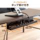 【アウトレット】ローデスク 高さ5段階調整式 幅120cm 奥行45cm 電源タップ受け ブラウン