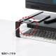 【アウトレット】電源タップ+USBハブ付き モニタースタンド 幅50cm ブラック