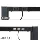 【アウトレット】電源タップ+USBハブ付き モニタースタンド 幅50cm ブラック