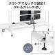 デスクラック(机上ラック・クランプ固定・2段・木製・幅100cm)
