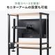 【アウトレット】パソコンラック パソコンデスク 木目調 幅60cm 耐荷重85kg 収納棚付 キャスター付 キーボードスライダー付 マウステーブル付 スリム