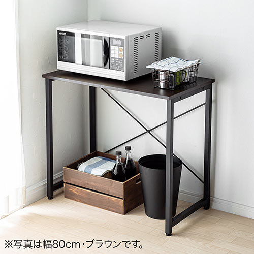 シンプルワークデスク 幅160cm 奥行45cm ブラウン / 100-DESKF026BR