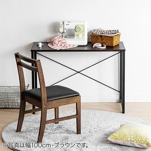 2/27 16時まで特価】シンプルワークデスク 幅180cm 奥行45cm ブラウン