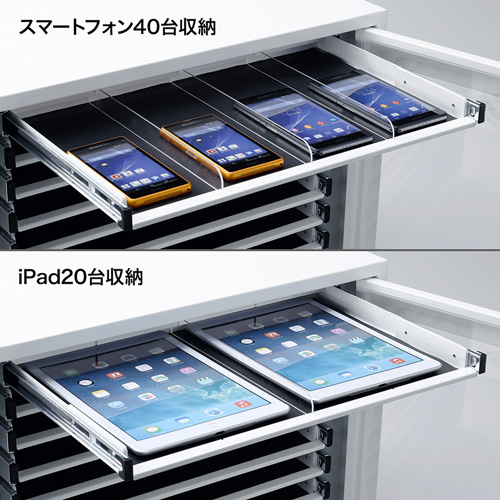 タブレット収納キャビネット(20台収納・ホワイト) / CAI-CAB20W
