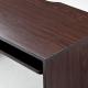 【アウトレット】キャビネット付きローデスク 幅85cm 奥行45cm ダークブラウン
