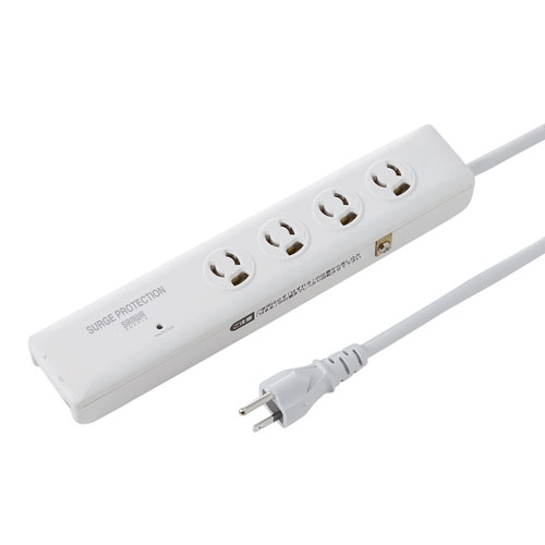 高性能雷ガードタップ(3P抜け止め・4個口・2m)