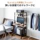 【アウトレット】パソコンラック パソコンデスク 木目調 幅65cm 耐荷重100kg 収納棚付 キャスター付 マウステーブル付 スリム