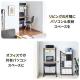 【アウトレット】パソコンラック パソコンデスク 木目調 幅65cm 耐荷重100kg 収納棚付 キャスター付 マウステーブル付 スリム