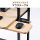 【アウトレット】パソコンラック パソコンデスク 木目調 幅65cm 耐荷重100kg 収納棚付 キャスター付 マウステーブル付 スリム