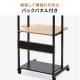 【アウトレット】パソコンラック パソコンデスク 木目調 幅65cm 耐荷重100kg 収納棚付 キャスター付 マウステーブル付 スリム