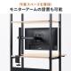 【アウトレット】パソコンラック パソコンデスク 木目調 幅65cm 耐荷重100kg 収納棚付 キャスター付 マウステーブル付 スリム