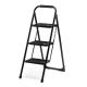 【アウトレット】脚立 踏み台 折りたたみ 滑り止め付き 持ち手付き 手すり付き 3段 黒