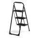 【アウトレット】脚立 踏み台 折りたたみ 滑り止め付き 持ち手付き 手すり付き 3段 黒