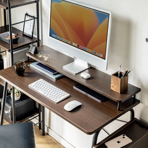 テレビ・モニター台　伸縮タイプ（色：ブラウン系） テレビ・モニター台 伸縮タイプ（色：ブラウン系）