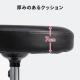 【アウトレット】丸椅子 座面高さ46~58cm PUレザー キャスター付き ブラック