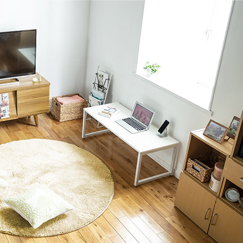 ローデスク(座デスク・ローテーブル・ホワイト・幅100cm・奥行45cm・耐