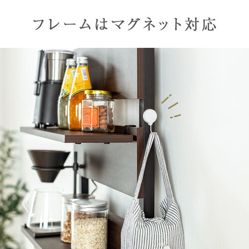 突っ張り棚 突っ張りラック 幅60cm シェルフ 棚 3段 壁面収納 ウォール