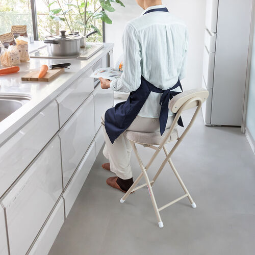 折りたたみチェア コンパクト 軽量 クッション パイプ 布