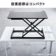 【アウトレット】スタンディングデスク リフトアップデスク 卓上 ガス圧昇降 幅80cm モニターアーム取付対応 高さ調整11.5～51cm キーボード台 作業台