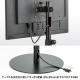 【アウトレット】PCモニター床置きスタンド 高さ91~160cm ブラック