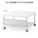 【アウトレット】プリンター台 キャスター付き 幅60×奥行60cm 総耐荷重55kg 2段 プリンターカート  ブラウン