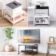 【アウトレット】プリンター台 キャスター付き 幅60×奥行60cm 総耐荷重55kg 2段 プリンターカート  ブラウン