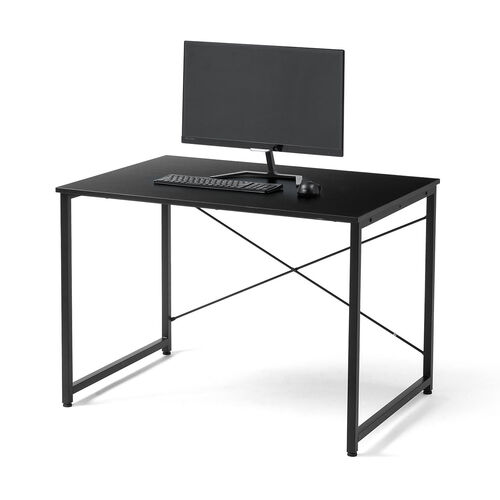 シンプルワークデスク 幅100cm 奥行70cm ブラック / 100-DESKF057BK