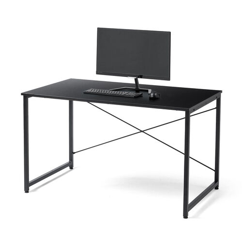 シンプルワークデスク 幅120cm 奥行70cm ブラック / 100-DESKF058BK
