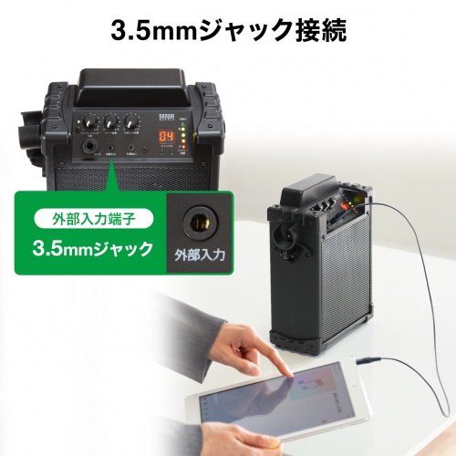ワイヤレスマイク・スピーカーセット 拡声器 ワイヤレスマイク1