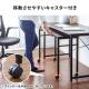 【アウトレット】キャスター付きサブデスク 高さ調節可能 幅90cm 奥行35cm 高さ64cm/70cm ブラック