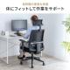 メッシュチェア ミドルバック シンクロロッキング アームレスト 可動ヘッドレスト