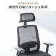 メッシュチェア ミドルバック シンクロロッキング アームレスト 可動ヘッドレスト