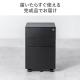 【アウトレット】デスクワゴン 3段 幅39cm 奥行45cm 高さ60cm 鍵付き スチール製 ブラック