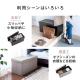 【アウトレット】収納ボックススツール 折りたたみ式 ソフトレザー生地 幅76cm ブラック