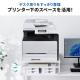 プリンタ台 卓上 レーザープリンター設置 クランプ固定 オフィス コンパクト2段 耐荷重50kg 60×60cm ホワイト