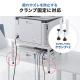 プリンタ台 卓上 レーザープリンター設置 クランプ固定 オフィス コンパクト2段 耐荷重50kg 60×60cm ホワイト