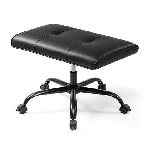 幅広オットマン 幅72cm PUレザー生地 360°回転 キャスターつき