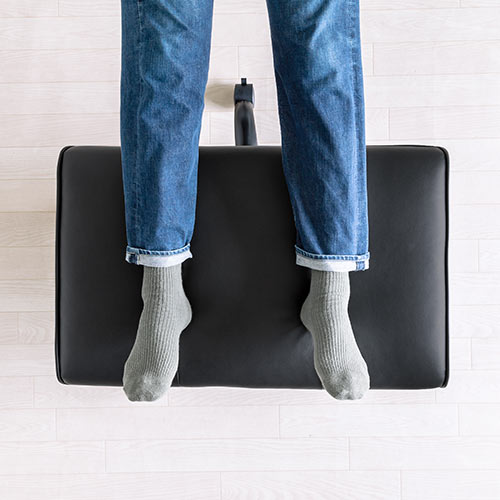 幅広オットマン 幅72cm PUレザー生地 360°回転 キャスターつき