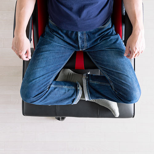 幅広オットマン 幅72cm PUレザー生地 360°回転 キャスターつき