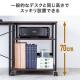 【アウトレット】プリンタ台 プリンタラック 3段 キャスター付き 収納 棚付き 幅60cm×奥行60cm×高さ70cm 木目 ブラウン