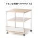 【アウトレット】プリンタ台 プリンタラック 3段 キャスター付き 収納 棚付き 幅60cm×奥行60cm×高さ70cm 木目 ブラウン