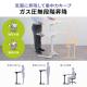 【アウトレット】スタンディングデスク ガス圧 昇降式 折りたたみテーブル 天板角度調整つき ブラック
