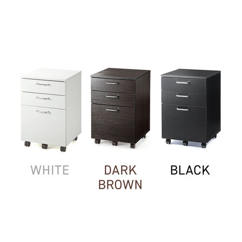 ブラックキャビネット A4サイズ対応 3段収納 ブラックキャビネット A4サイズ対応 3段収納