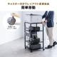 プリンタ台 プリンタラック 4段 キャスター付 収納 棚付 幅47cm×奥行52cm×高さ100cm ホワイト
